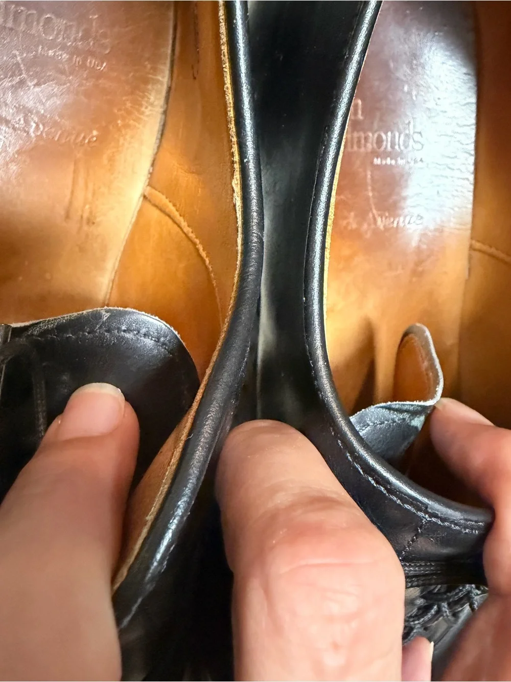 Allen Edmonds Park Avenue size 14D Leather Black Cap-Toe Oxford Dress Shoes